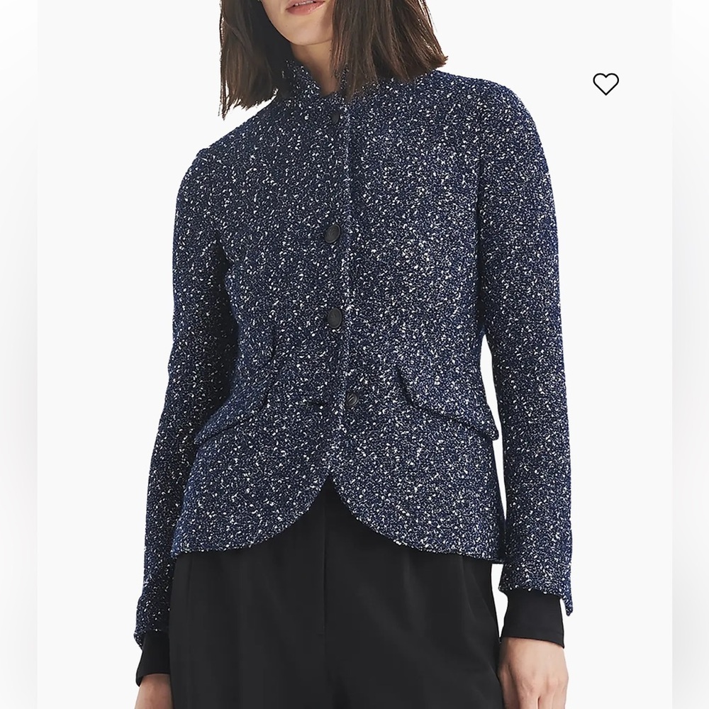 NWT rag & bone Slade Wool Tweed Blazer in Navy - Picture 2 of 13